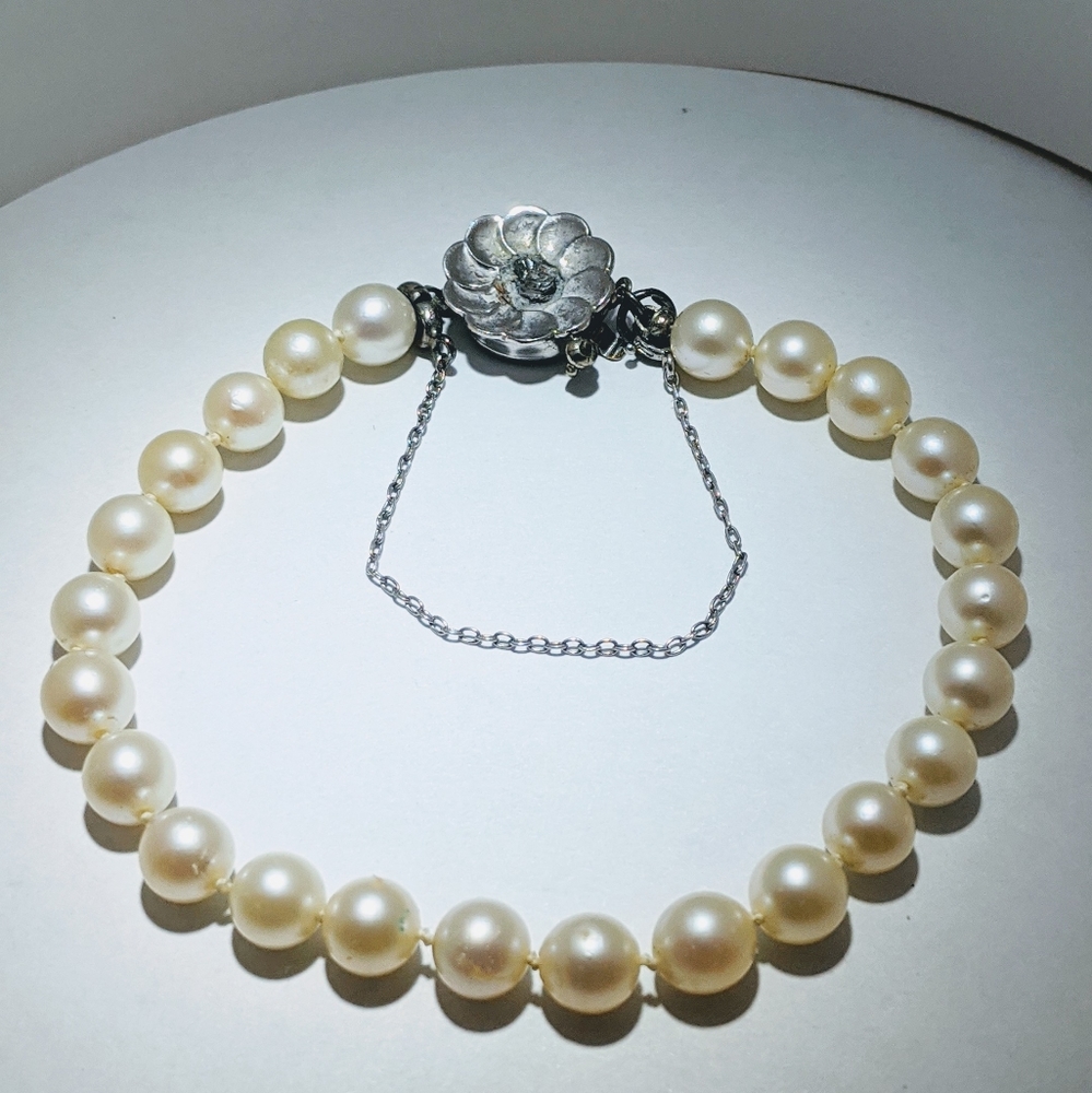 14KS Real Japanese Akoya Pearl Bracelet